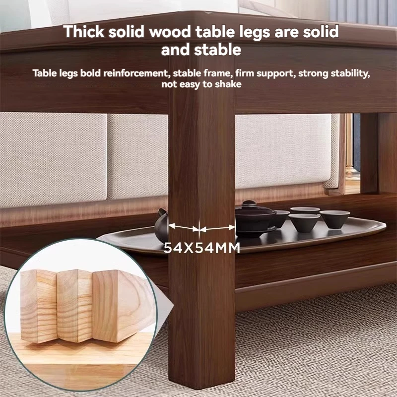 طاولة قهوة من الخشب الصلب للاستخدام المنزلي، طاولة...