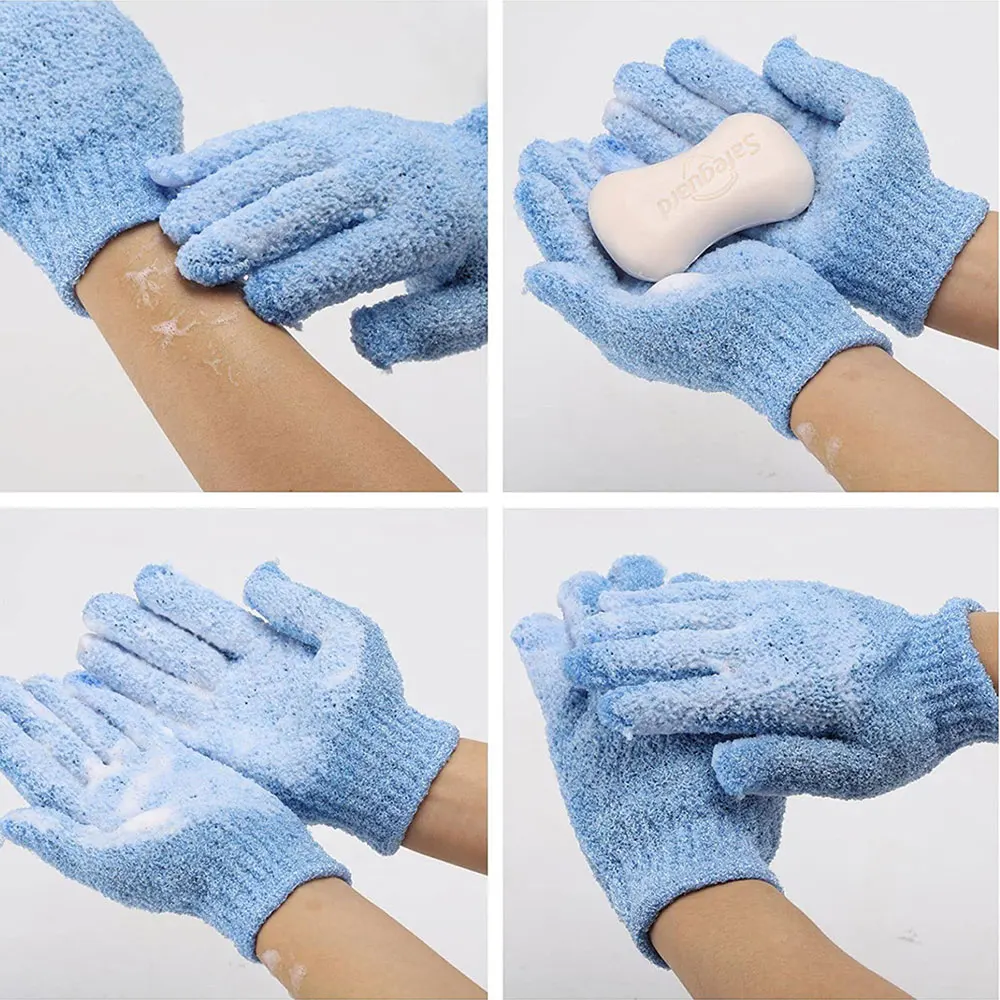 10PCS Body Wash Gloves Peeling Exfoliating Mitt Glove For Shower Scrub Gloves Resistance Body Massage SPA Sponge 6