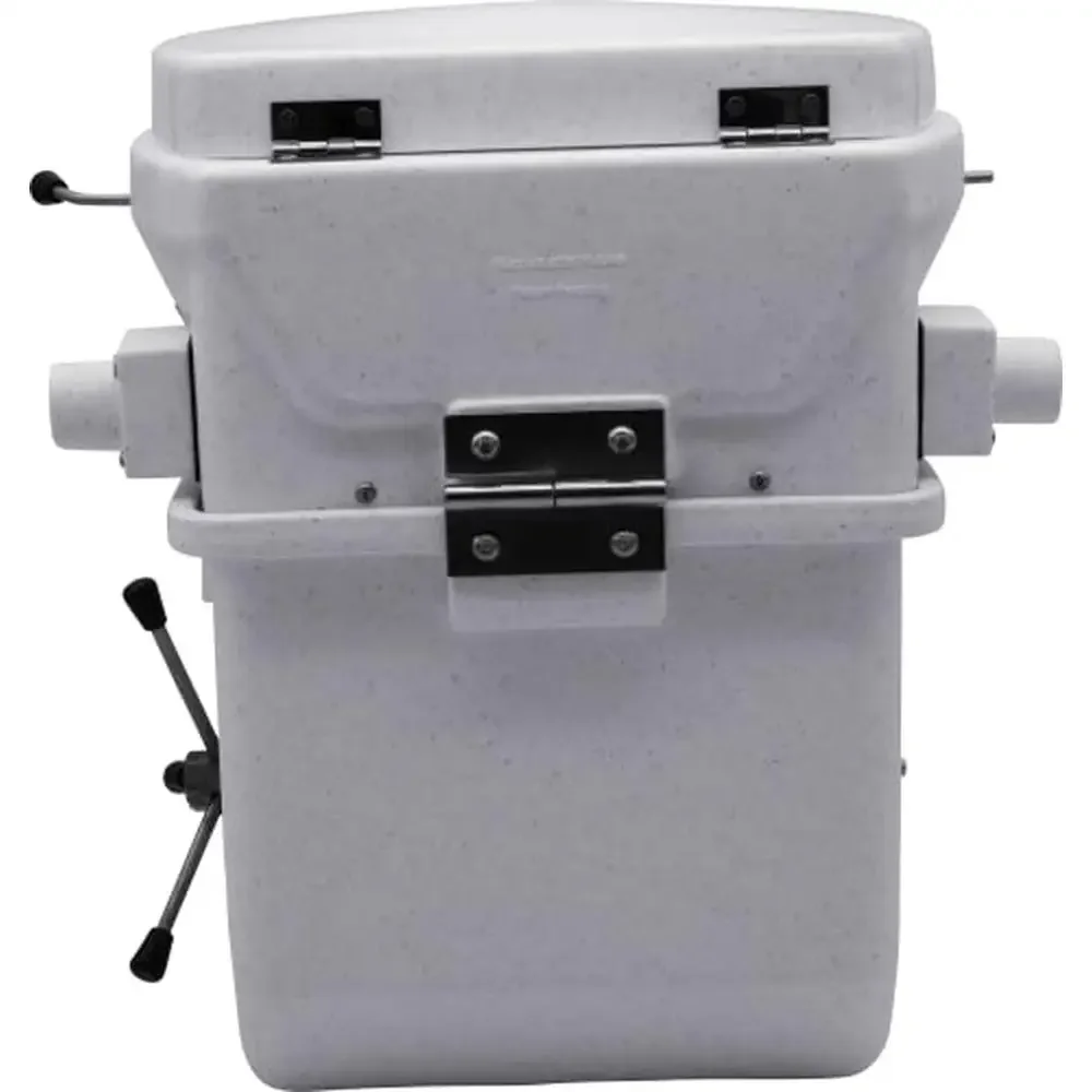 Composting Toilet Close Quarters Spider Handle Design Easy Install No Odor Huge Capacity Effective Empty White 20.98"D x 19.02"W 5