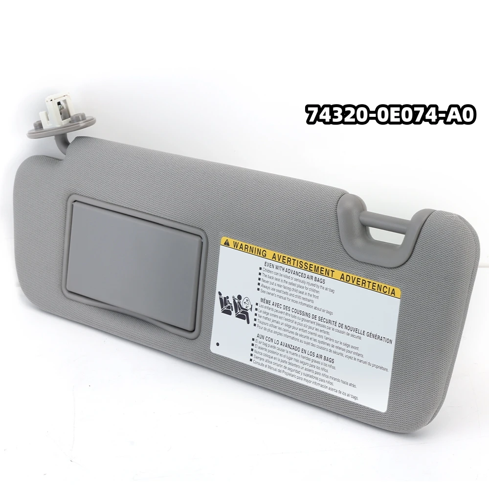 

For Toyota Highlander 2014 2015 2016 2017 2018 2019 Left Side Sunvisor Cover Shade Sunshade Replacement 74320-0E074-A0 with lamp