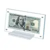 Acrylic Desktop Banknote Display Frame Transparent Paper Currency Collection Stand Frame For Collectors Ticket Protector 1