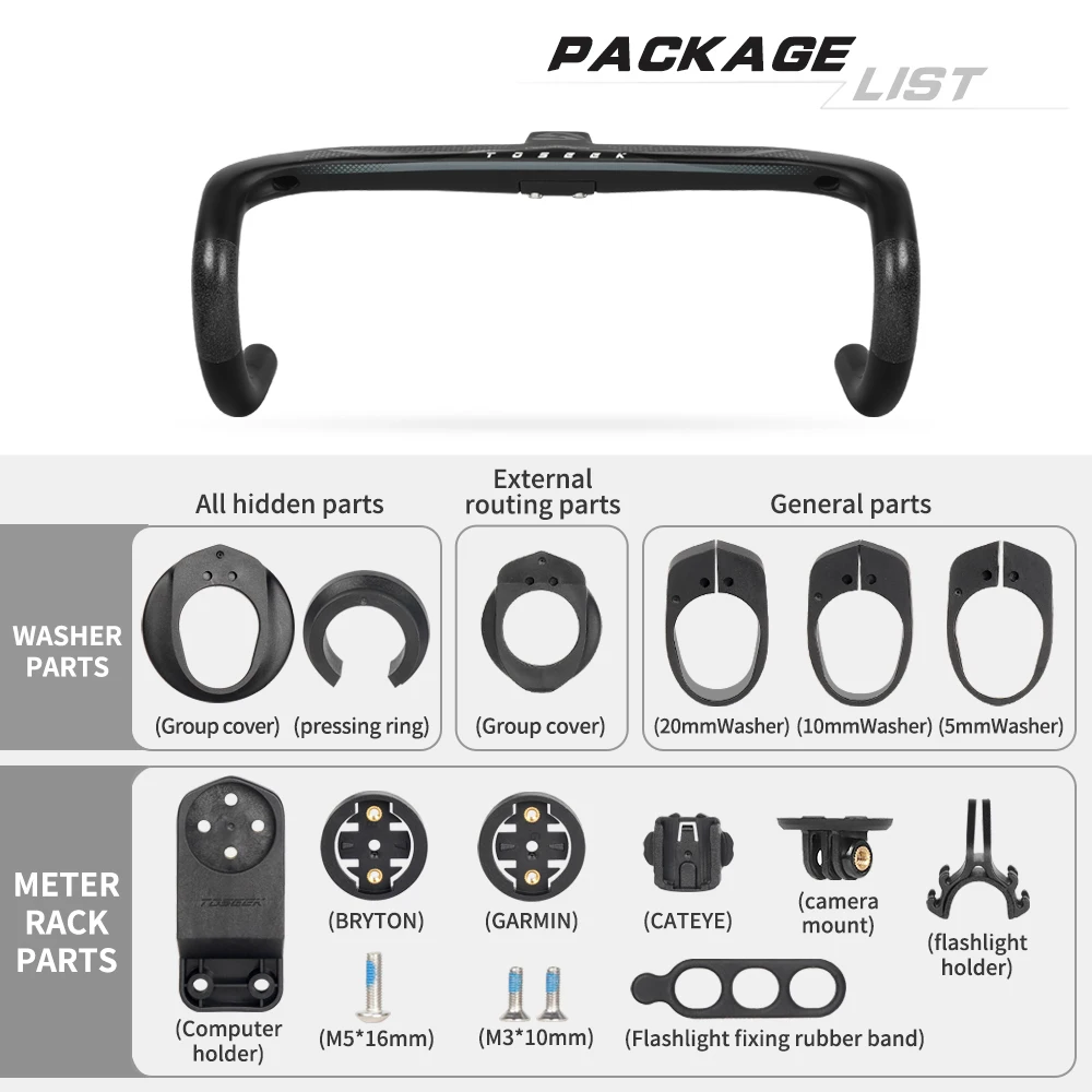 Carbon Handlebar Road Drop bar T800 Integrated Handlebar Di2 Bicycle Accessories