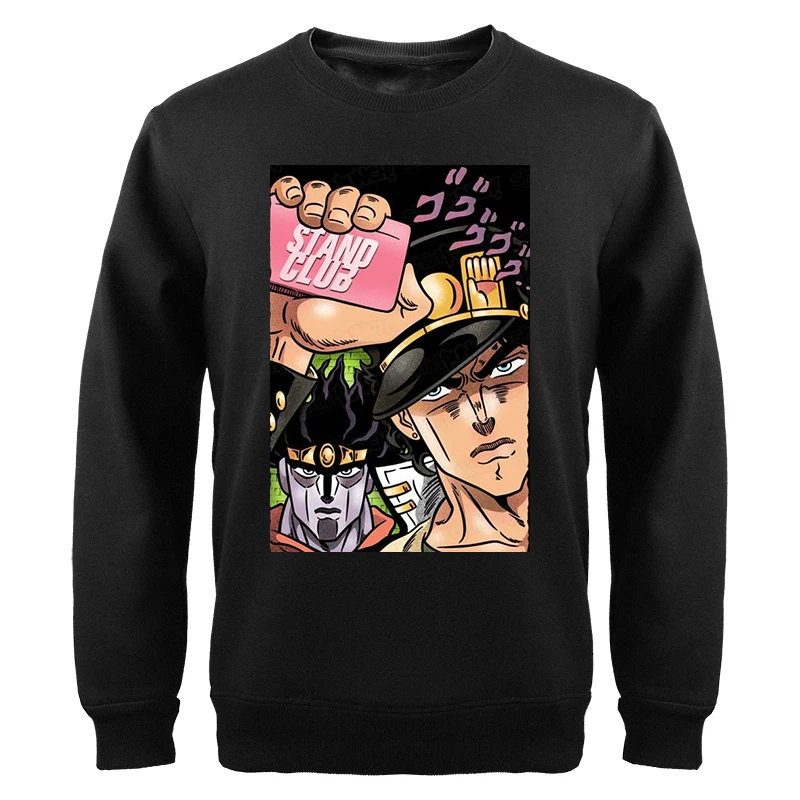 

JOJO's Bizarre Adventure Sweatshirts Jotaro Hoodie For Men Japan Anime JOJO Male Hoody New Casual Long Sleeve Pullover Clothes