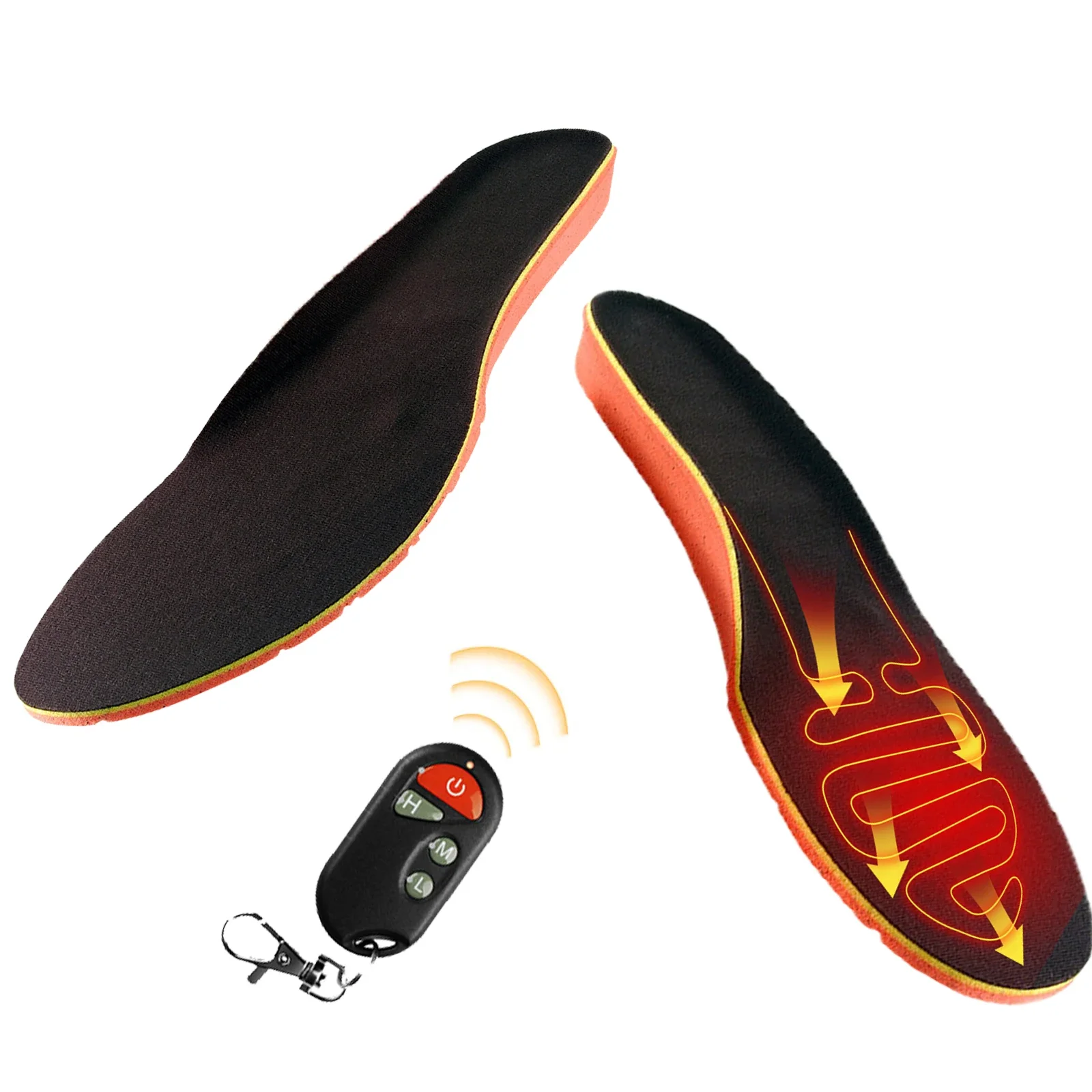 

Electric Heating Insole 2000Mah Remote Control Rechargeable Heating Insole Hiking Camping Foot Warmer Cutable Heated Insole