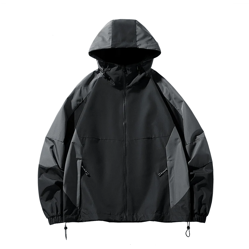 

Men‘s Jacket Streetwear Hoode Outdoor Hip-hop Loose Casual Windbreak Bomber Men's Jacket Coat Waterproof Tops
