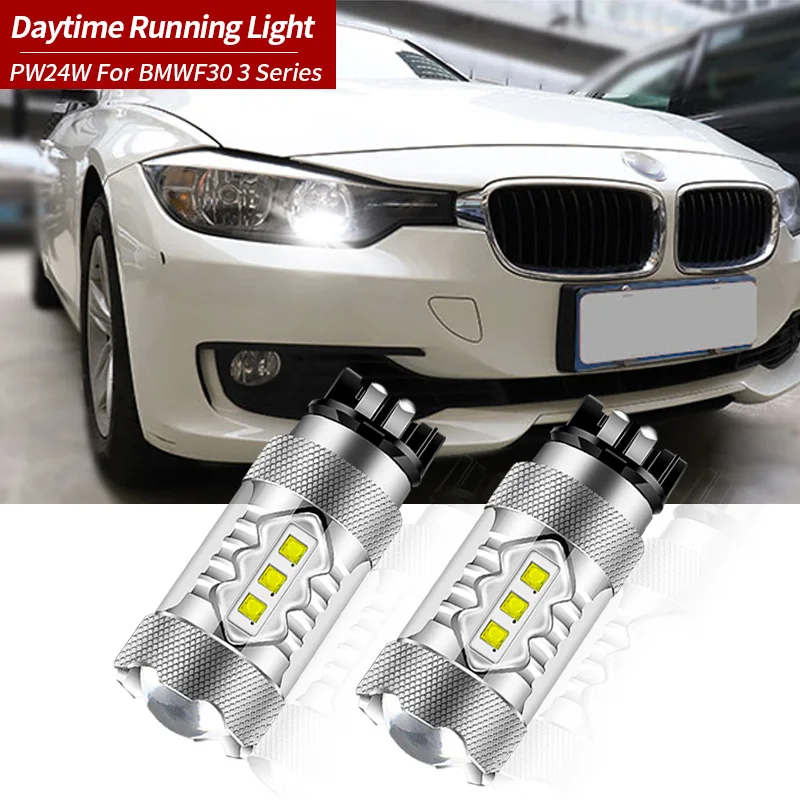 2x White 6000K Error Free BA9 H6W LED Bulbs Kit For BMW F30 3 Series  Parking Lights 