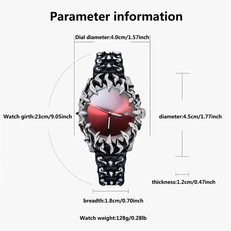 Classic Retro Claw alabaster Style Y2K Watches For Men