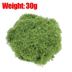 Artificial Green Moss for Home and Garden Decoration - Lush, Eternal Life Faux Grass for Mini Landscaping and DIY Crafts (30g)