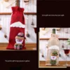 Giant Wine Glass Bottle Bag Christmas Gifts Linen Xmas Popular Cute Pattern Printed Covers Ornaments 2024 Home New Year'S Decor 2