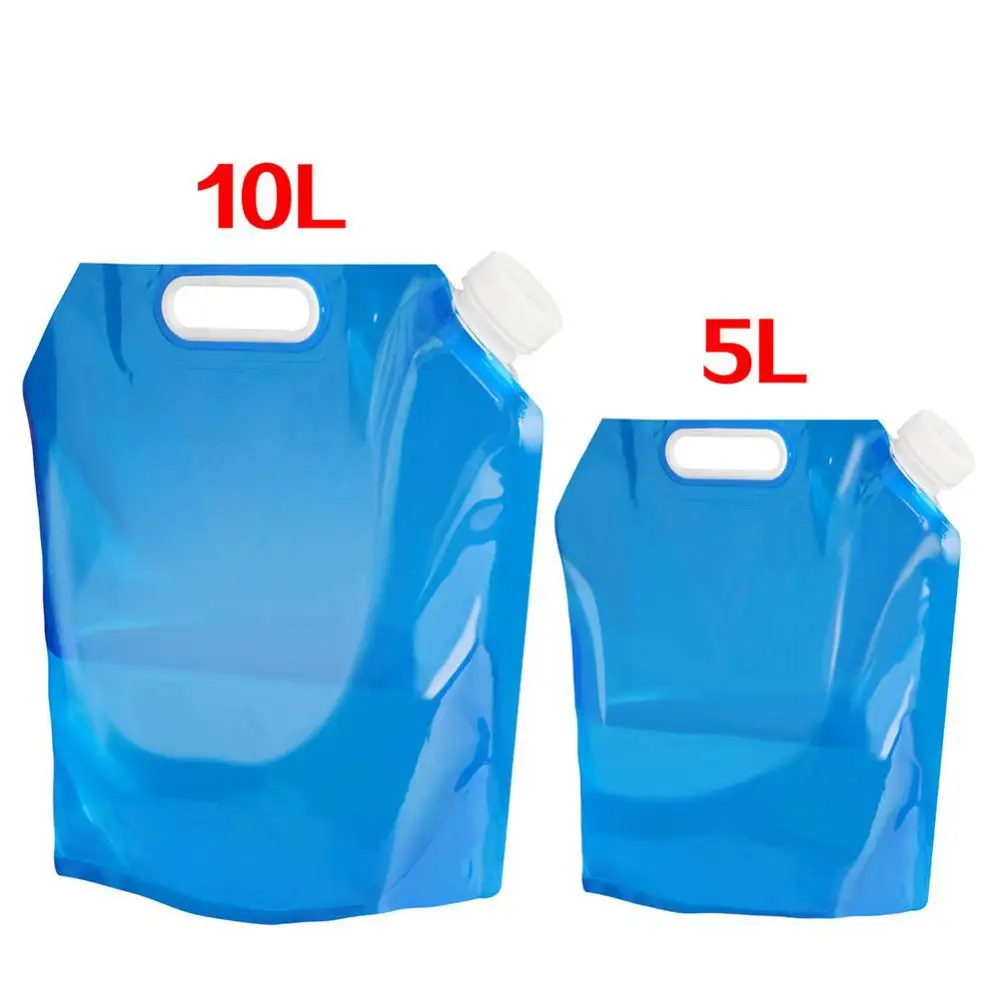 5/10L Water Storage Bag Outdoor Camping Water Bag Foldable Water Bucket Picnic BBQ Water Can Folding Travel Water Container