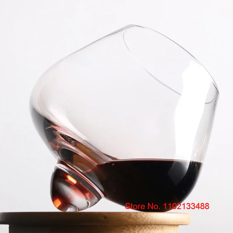 Shaking Cope Gyro Spinning Whiskey Glass Cone Base Declining Rocking Wine Cup Liquor Cognac Martell Crystal Whisky Tumbler whiskey glass