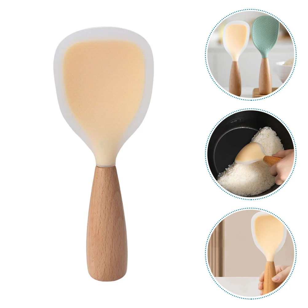 

Silicone Rice Spoon Spoons Convenient Paddle Reusable Scooper Kitchen Supply Compact Spatula