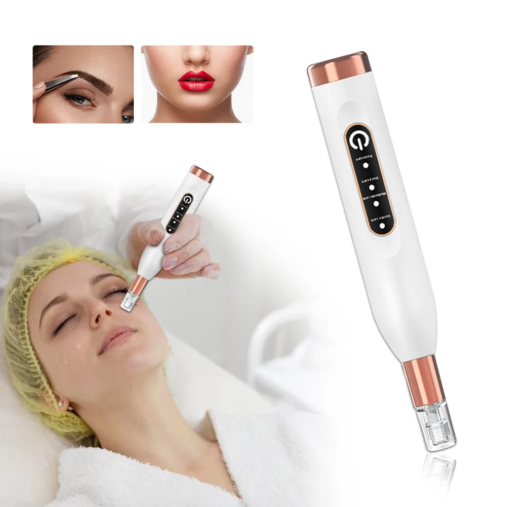 Penna Derma Ricaricabile Con Cartuccia A Vite Dermapen Wireless Microneedling Machine Microneedle Micro Ago Dermapen Facciale