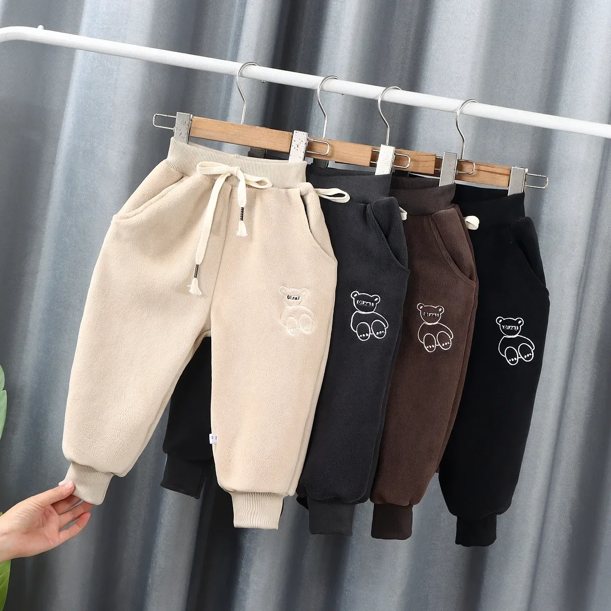 

Boys and Girls Thermal Pants | Autumn and Winter Double-Sided Plush Casual Pants | Trendy Warm Baby Pants Newborn Clothes