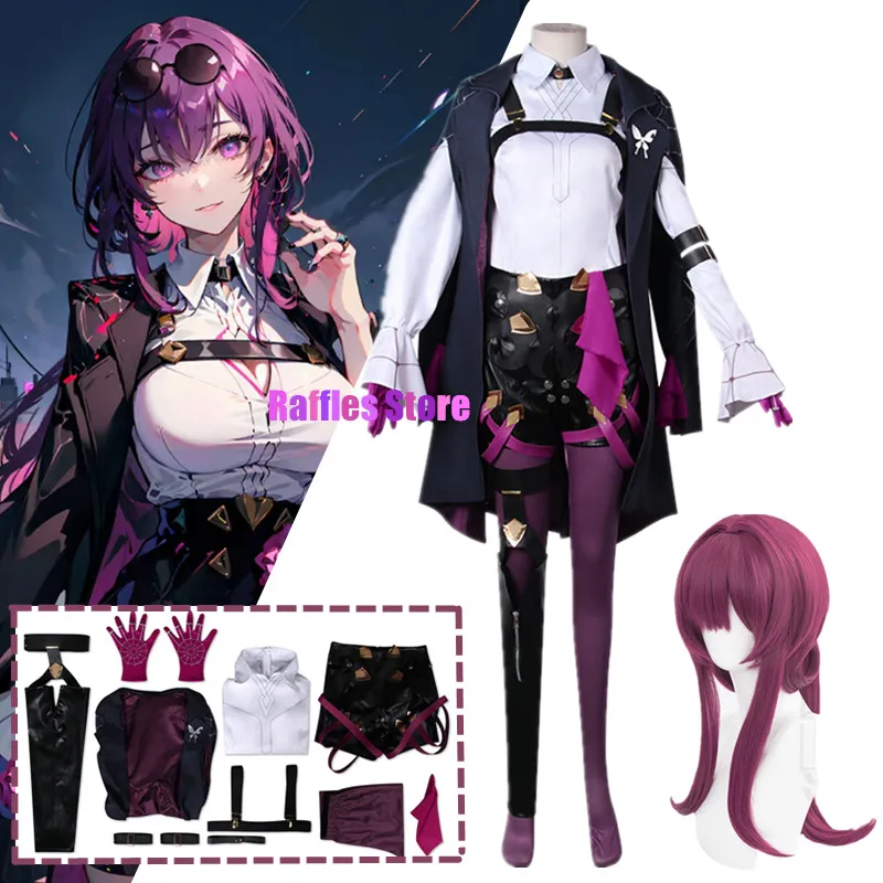 

Kafka Cosplay Costume Game Honkai Star Rail Kafka Combat Women Uniform Halloween Party Role Play Outfit