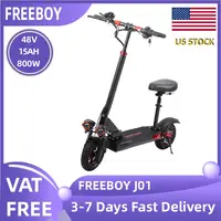 FREEBOY J01 Adult Foldable Escooter 10 Inch Tire E-Scooter 800W Electric Scooter 48V Battery Electric Skateboard