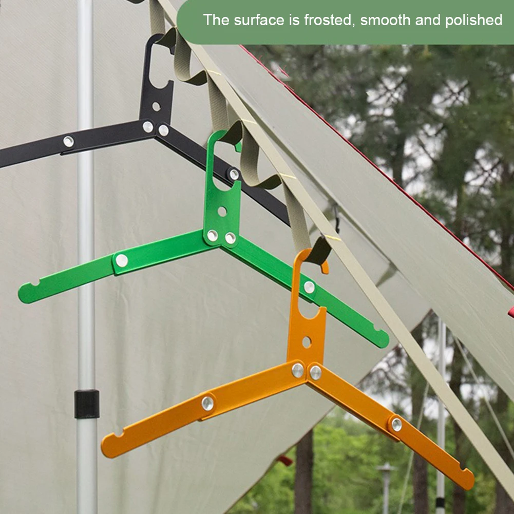 Aluminum Alloy Folding Coat Clothes Hanger for Travel Outdoor Camping Portable Clothing Drying Rack Wardrobe Organizer Tools 3