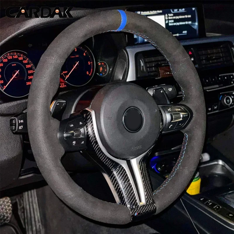 Steering wheel cover for BMW F87 M2 F80 M3 F82 M4 M5 F12 F13 M6 F85 X5 M F86 F33 X6 M F30 Sport