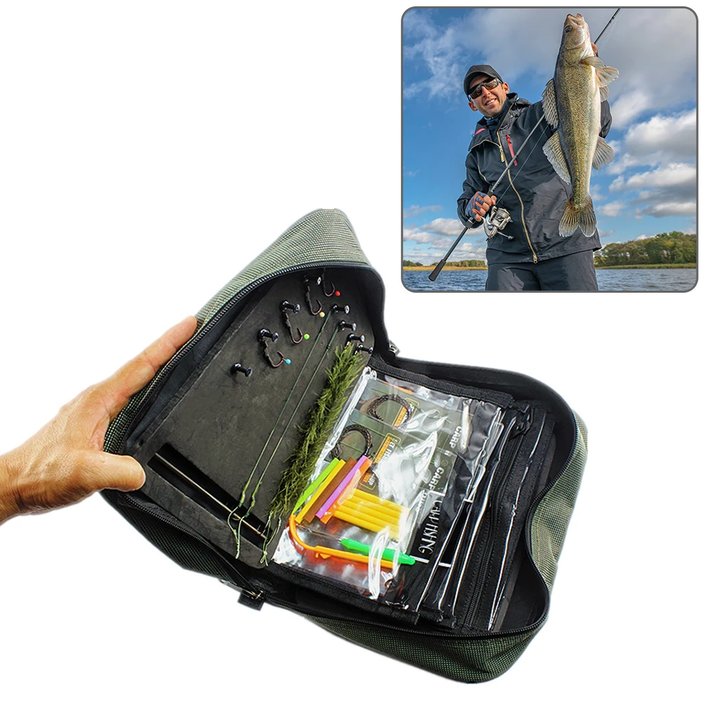 

8-Layers Large Capacity Carp Fishing Bag Hair Rigs Wallet Lure Gear Storage Case Multifunctional Rig Bag Tackle Accessories