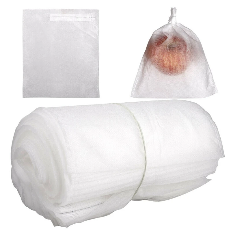 

100PCS Garden Plant Fruit Cover Protect Net Mesh Bag Against Insect Bird Pest