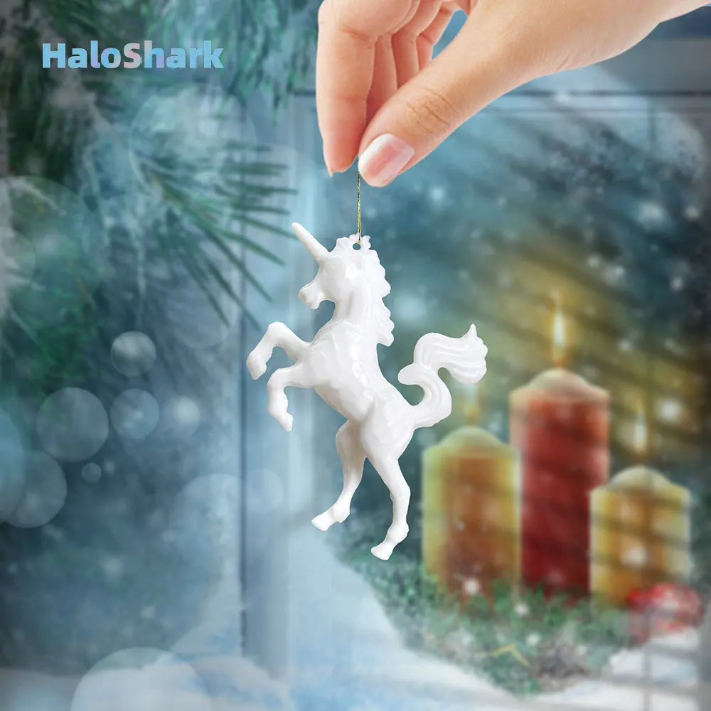 

4pcs Lovely Unicorn Christmas Decorations Home Wedding Noel Party Creative Ornament Tree Artificial Cartoon Doll Xmas Navidad