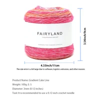 1pc 100g Gradient Rainbow Yarn, Suitable for DIY Crochet and Knitted Warm Sweaters, Scarves, Hats, Shawls, Etc 5