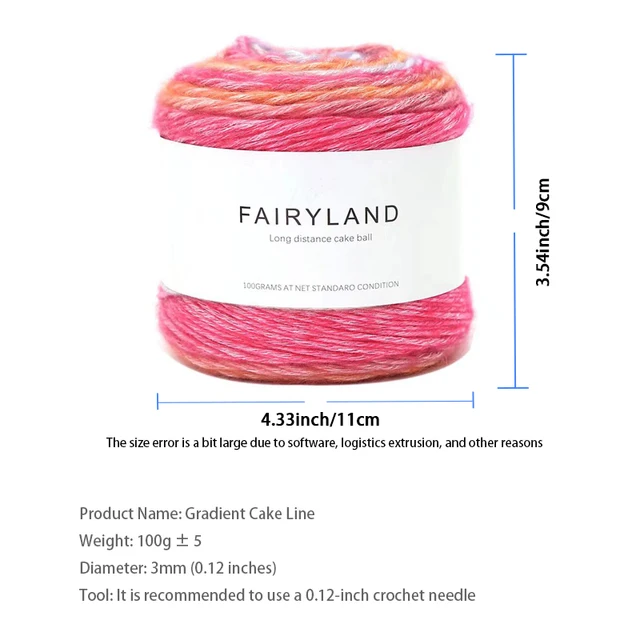 Gradient Rainbow Crochet Yarn 5