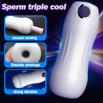 Automatic Blowjob Sucking Masturbators For Men Vagina Vibrator Male Masturbation Cup Pussy Pocket Multi-Voice Adult Sex Shop 18 3