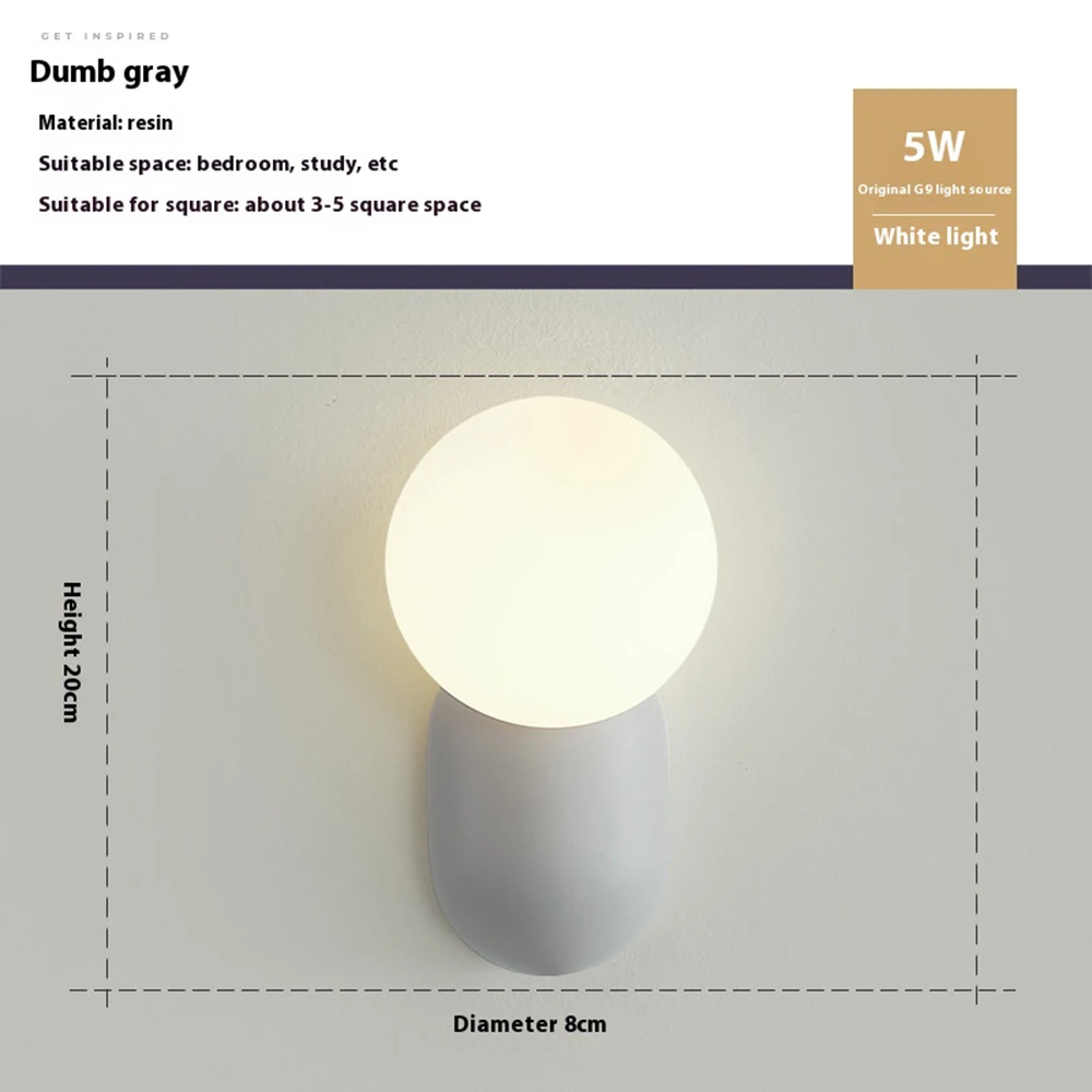 Cute Cream LED Wall Lamp Bedroom Living Children's room Bathroom Bedside Mirror Decoration Lighting Fixtures Wall Sconce Lights