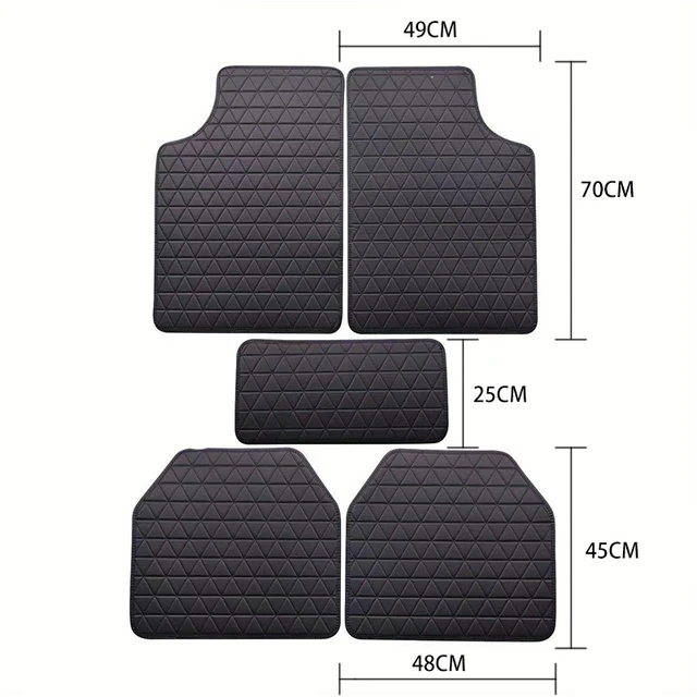 Tapis de Sol de Voiture Universels Imperméables et Résistants à l'Usure, Protection de Pied de Qualité, Accessoires d'Nik, 5 Pièces 6