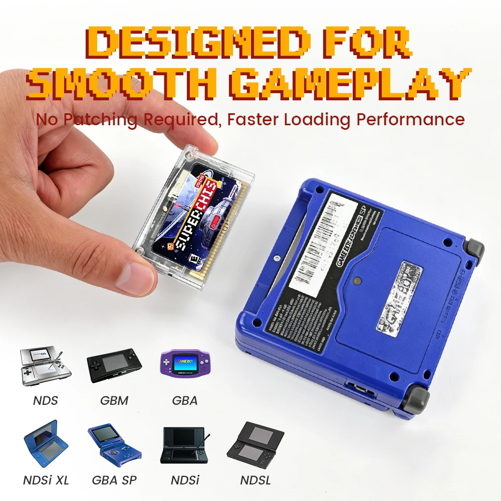 Cartuccia di gioco retrò Superchis Flash con scheda TF da 8 GB, 5000 giochi retrò preinstallati, plug and play per console portatili GBA SP NDSL - immagine 4