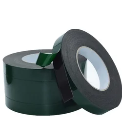 PE Foam Double-sided Tape Green Film Black Foam Fixed and Pasted Without Marks 10m Length 1mm Thick Cheap Free Shipping
