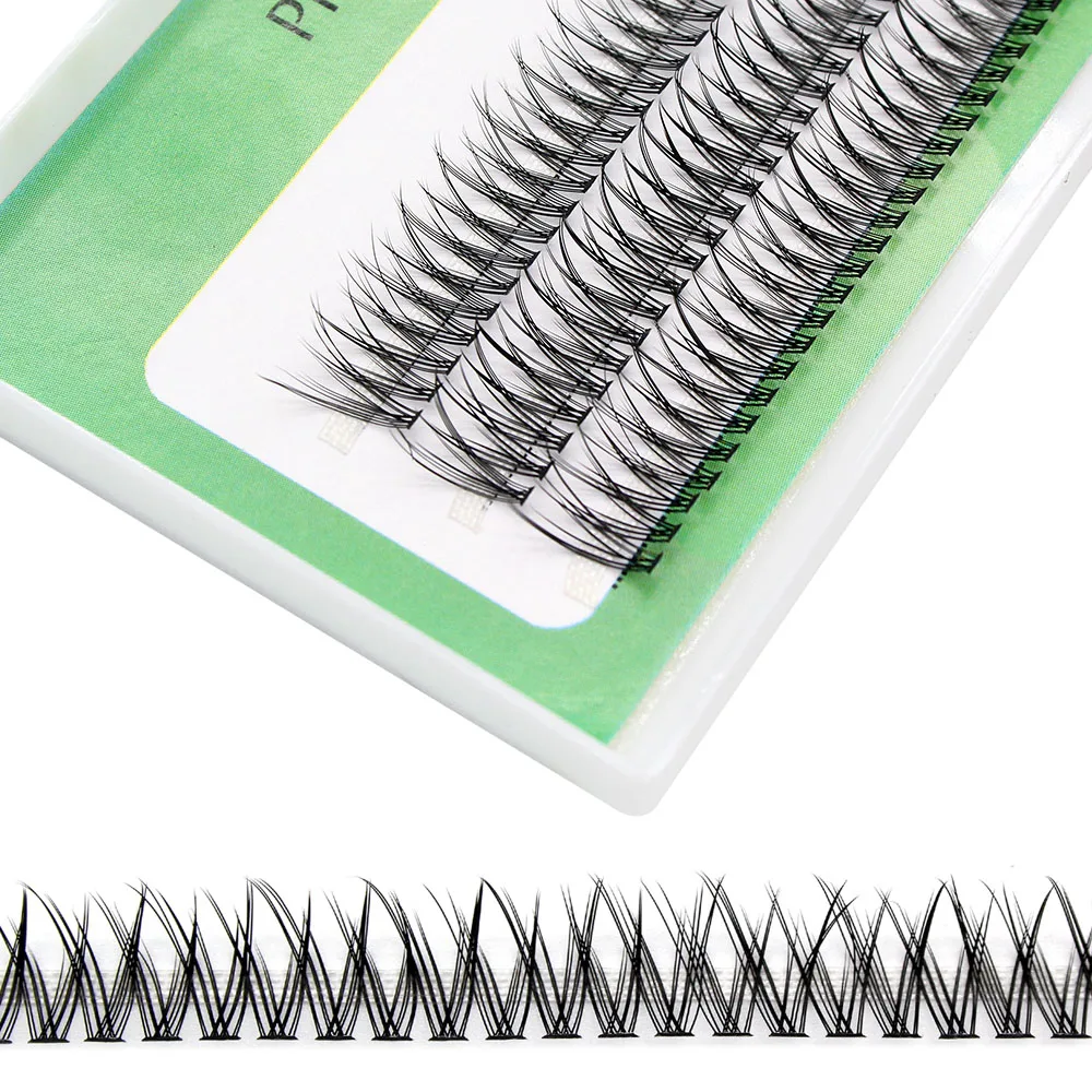 Eyelash Extensions MoonLily Premium Dovetail V Sahpe Silk Cluster False Mink Individual Faux Lashes for Women