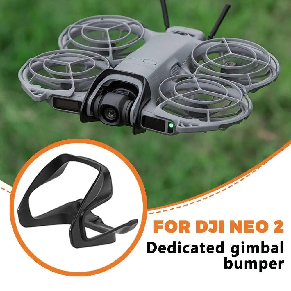 Vue rapprochée du pare-chocs de cardan pour DJI NEO 2, matériau ABS+PC noir texturé
