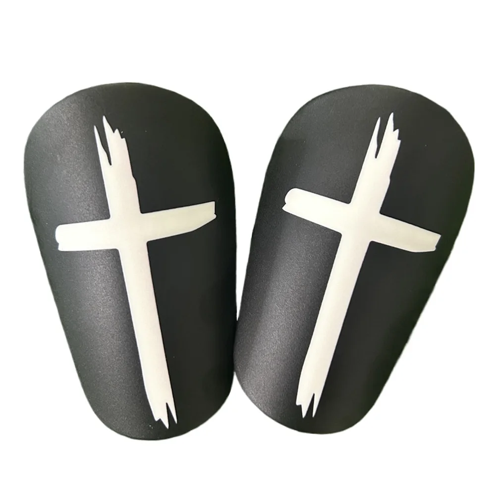1 Pair Football Shin Pads Shock Absorbing Cross Soccer Shin Guards Lightweight Soccer Leg Protector for Kids Youth and Adults