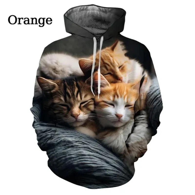 thumbnail image 1 of Sudadera con capucha con estampado 3D de gato y anime para hombre y mujer, estilo informal, divertido, de moda urbana, para niños y niñas, 1 of 5