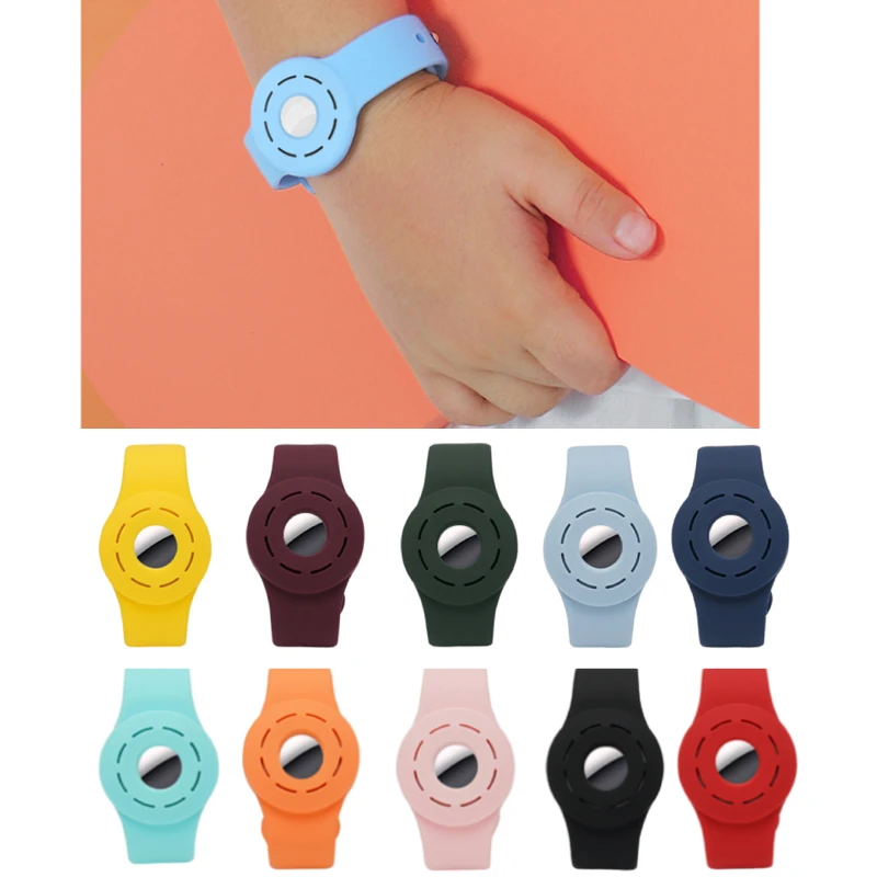 

Airtags Band Cases Protector Silicone Case Child Anti-lost Tracker Air Tag Locate Kid Bracelet Wristband Strap For Apple AirTag