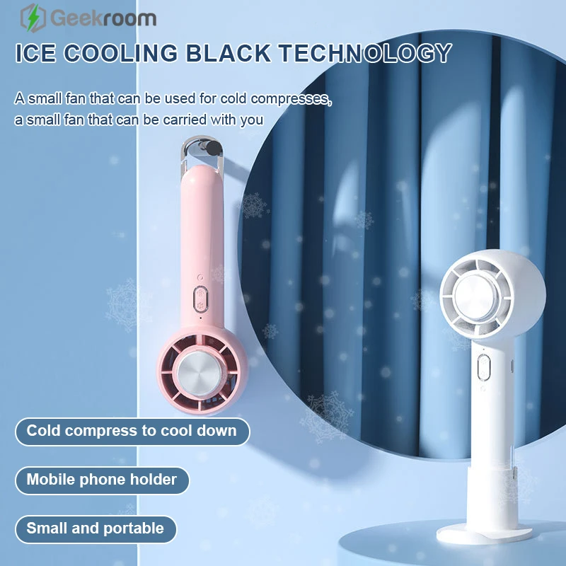 

Portable Fan Mini Handheld Fan USB Rechargeable Lazy Fan Travel Shopping Cooling Home Car Air Cooler Small Pocket Hand-held Fan