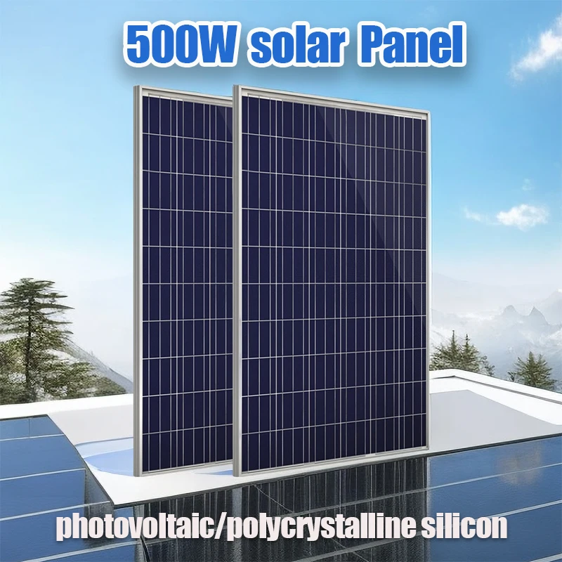 Pannello Solare Fotovoltaico 500 W12V, Kit Power Bank 1000W Piastra Solare Acontroller 100 Per Caricabatteria Rapido Per Casa/Campeggio/Camper/Auto