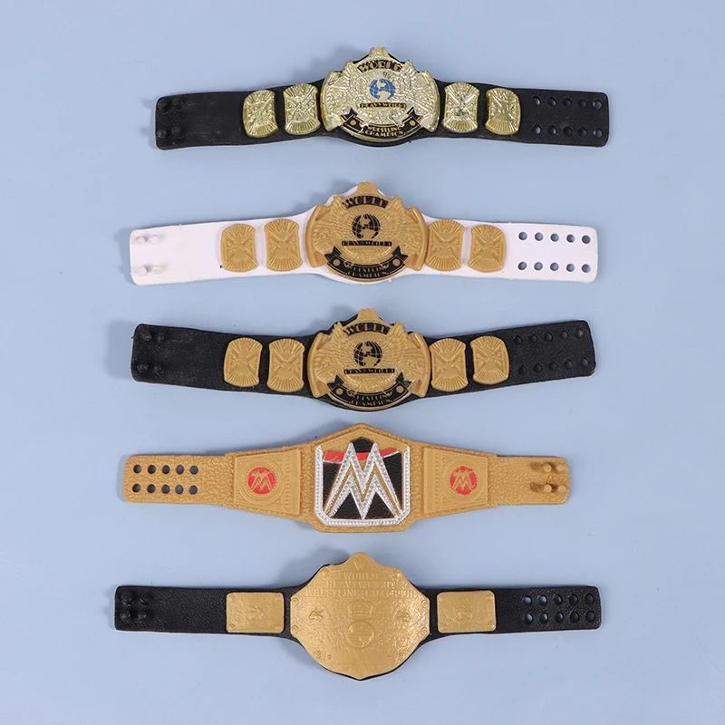 

1 шт. декоративный ремень для самостоятельной сборки WWE AEW, аксессуары для кукол, часть чемпионата мира, золотой ремень для куклы, экшн-фигурки