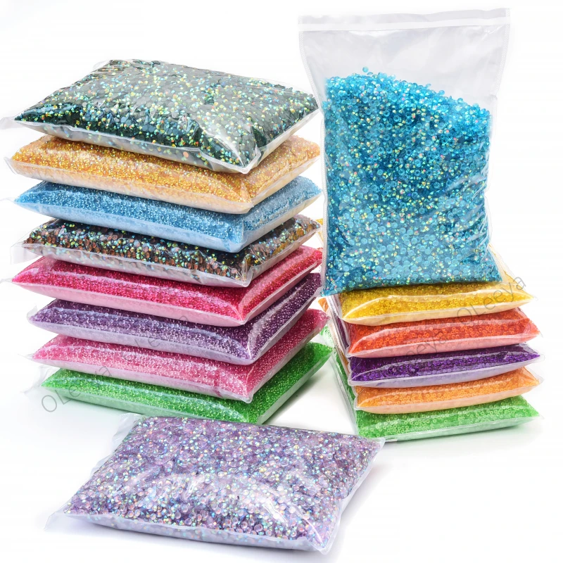 

Wholesale in Bulk Package Resin Non hotfix Rhinestones Glitter Crystals стразы AB Flatback Strass For Nail Arts Accessories