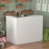 Modern Reception Desk Front Counter, Large Storage Shelves and Drawers, Retail Counter for Room, Reception Desks 2