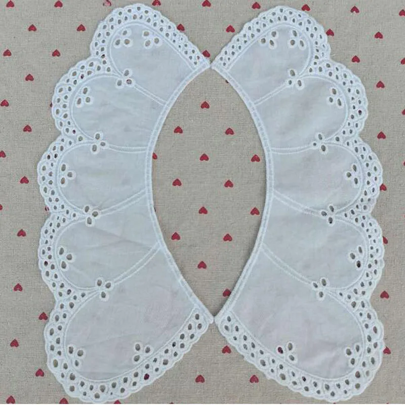 Flower Cotton Embroidery Lace Fabric DIY applique collar trim ribbon neckline craft Sewing Womens dresses Cloth decor lace fabric lace ribbon lace sewing supplies lace decoration lace accessories lace sewing accessories