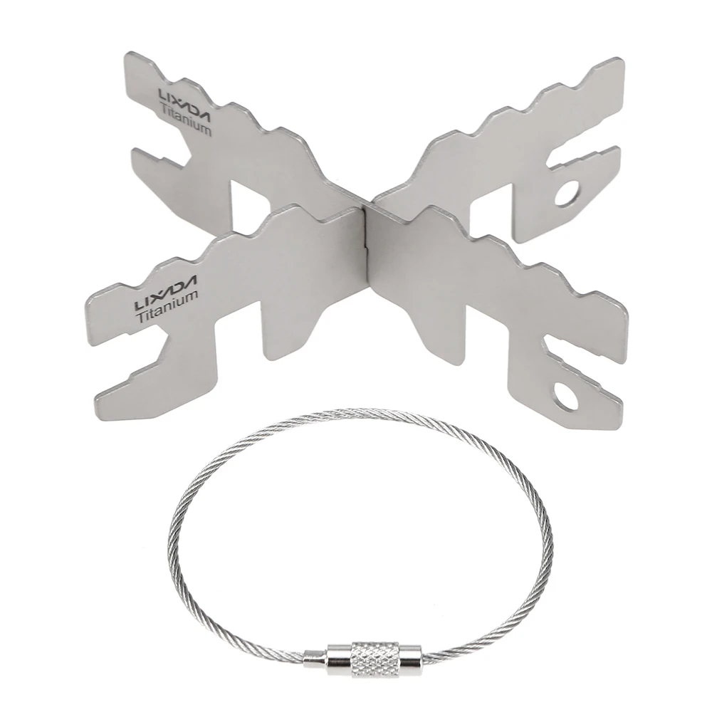 Lixada-티타늄 알코올 스토브 랙, 크로스 스탠드, 야외 캠핑 스토브 스탠드 ..