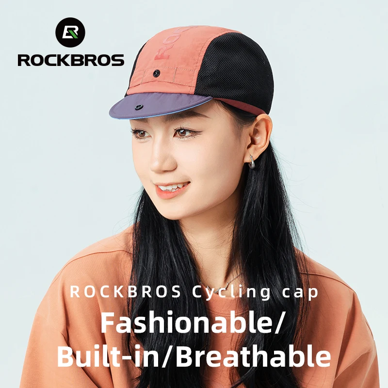 ROCKBROS Summer Cycling Cap Lightweight Breathable Elastic Brim Cap Sun Protection Men Women Outdoor Sports Cycling Fishing Cap 2