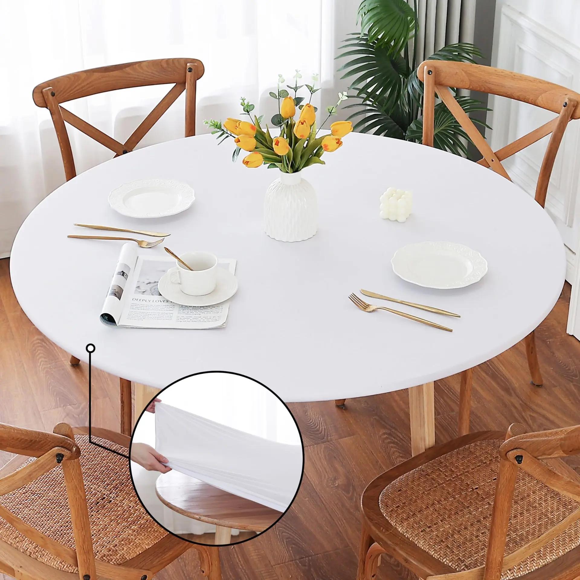 Elastic Non-Slip Spandex Round Table Covers