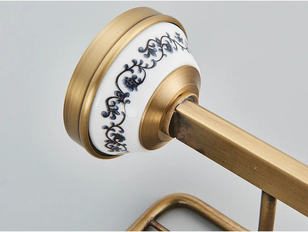 Description Picture 6 of itemBathroom Accessory Antique Brass Luxury Paper Holder Toilet Brush Rack Commodity Basket Shelf Soap Dish Towel Ring & Hair Dryer