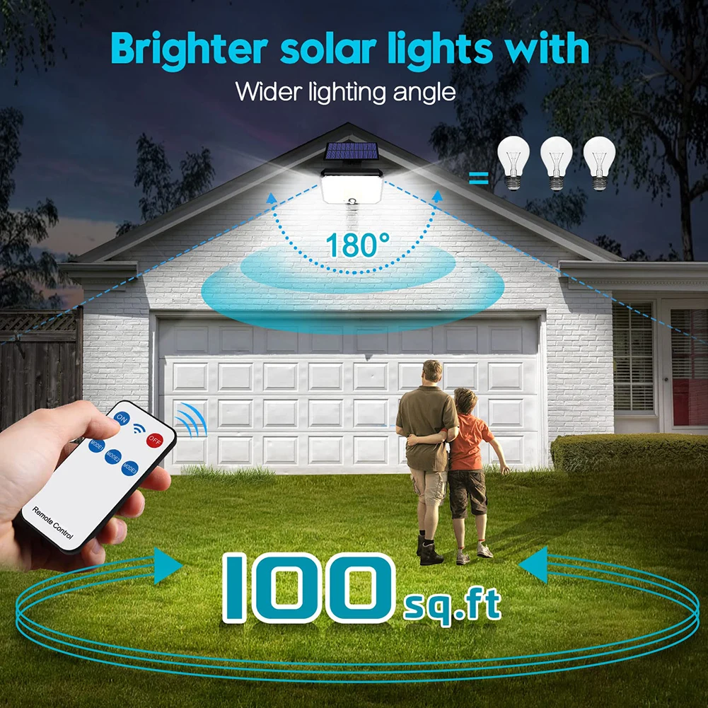 가정 정원용 조절식 태양열 집 벽 램프, 190LED, 1 개