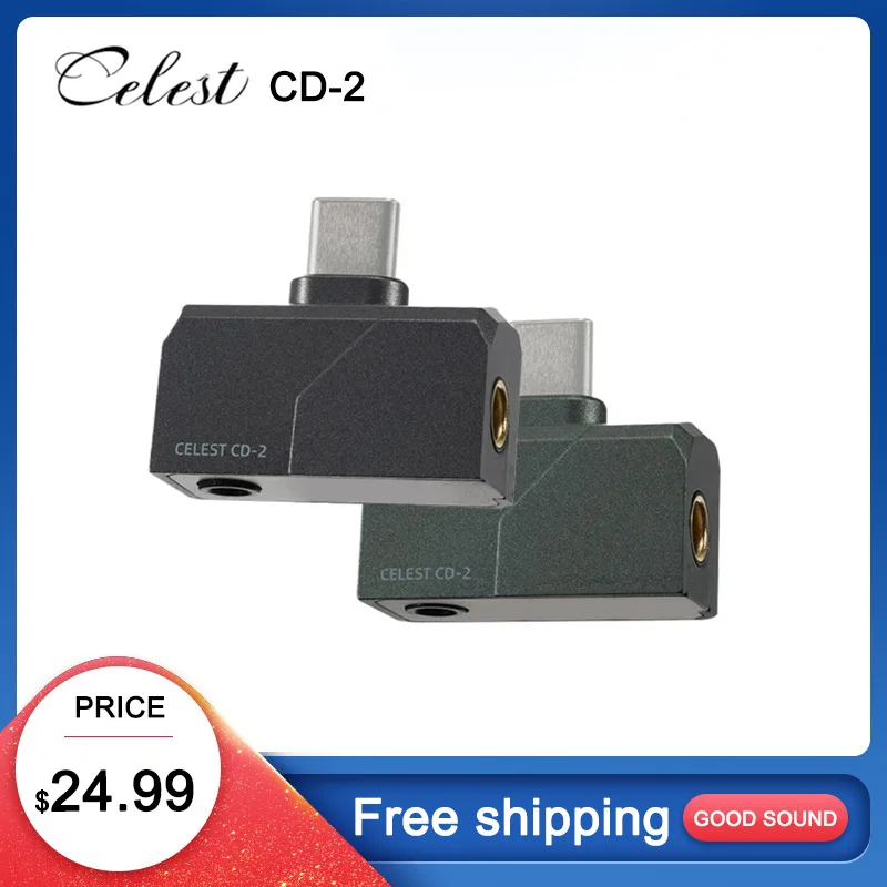 Celest CD-2 Portable Type-C to 3.5mm 4.4mm DAC Audio HiFi Earphone Decoder Headphone Amplifier For Android iOS Mac Win10