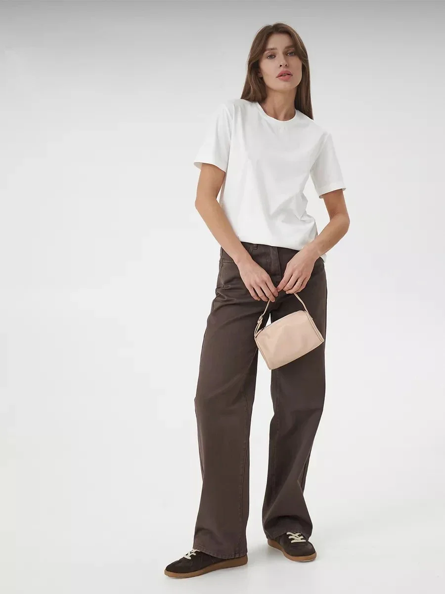 Cotton Summer Womens T-Shirt - Short Sleeve Loose Basic Top